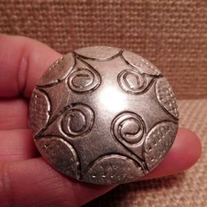 Ethnic Boho Circular Silver Tone Adjustable Ring